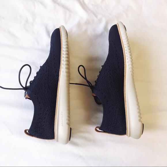 Cole Haan 2.ZERØGRAND Men’s Blue & Gray Wingtip Oxford - Picture 2 of 7